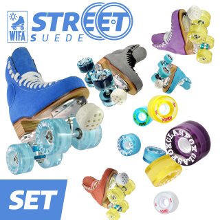 WIFA roller skating leather boots "Street Suede" configuration SET