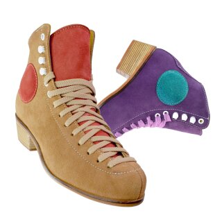 WIFA "Street Suede" TWO-TONE color customizable roller skating leather boots