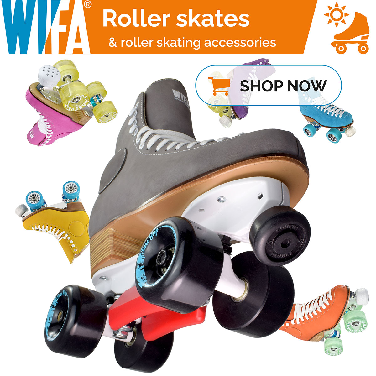 WIFA Ice skates, figure roller skating boots